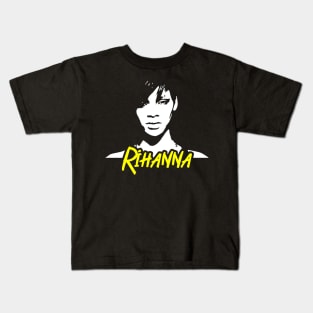 Rihanna yellow text Kids T-Shirt